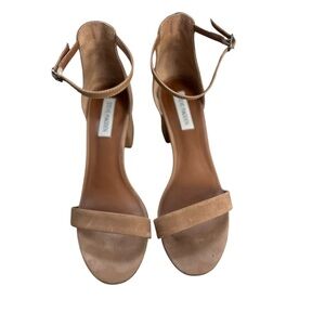 Steve Madden Block Heel Sandal Dress Shoes Tan Size 9